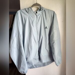 Adidas Sky Blue Hooded Jacket